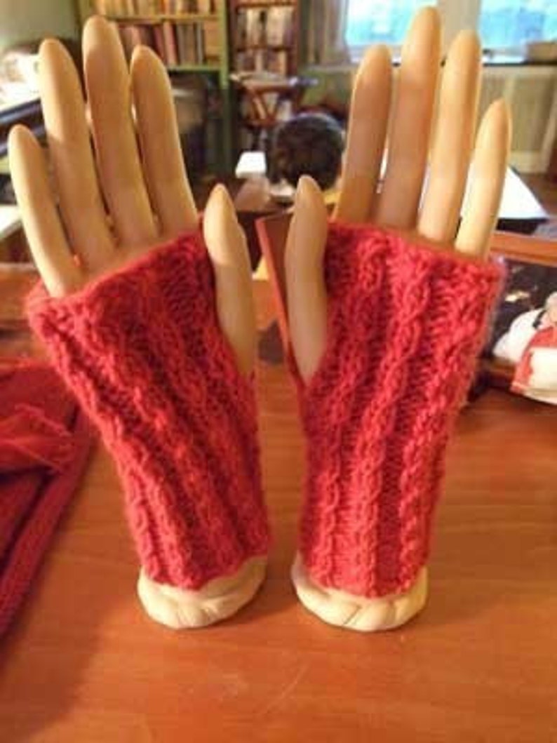 Easy Fingerless Gloves Two Ways Knitting Pattern PDF image 3