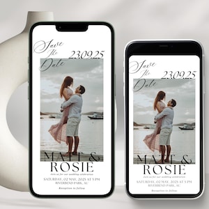 Save The Date Electronic Template, Evite Save The Date, Smartphone Invite, Digital Invite, iPhone Ecard Invitation, Electronic Invitation