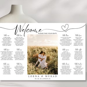 Seating Chart Wedding Board, Seating Chart Wedding Template, Printable Seating Chart Wedding Sign, Table Chart Seating, Custom Seating Plan