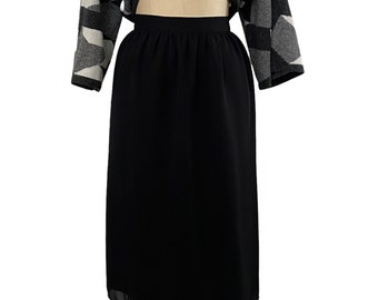 80s Derrieres Sheer Black Skirt. Vintage Sz 3, modern 0/00