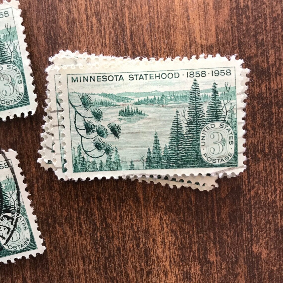 1958 Minnesota Statehood Postage Stamps Etsy