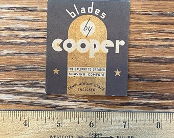 Antique Cooper Razor Sample Card