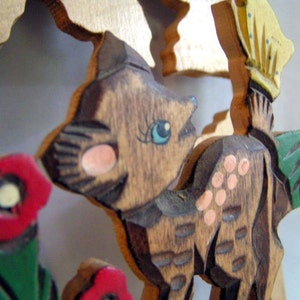 Wooden Deer Mail Holder. Vintage Cuteness. Sale image 1