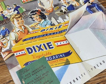 Vintage Dixie Margarine Recipe Pamphlet