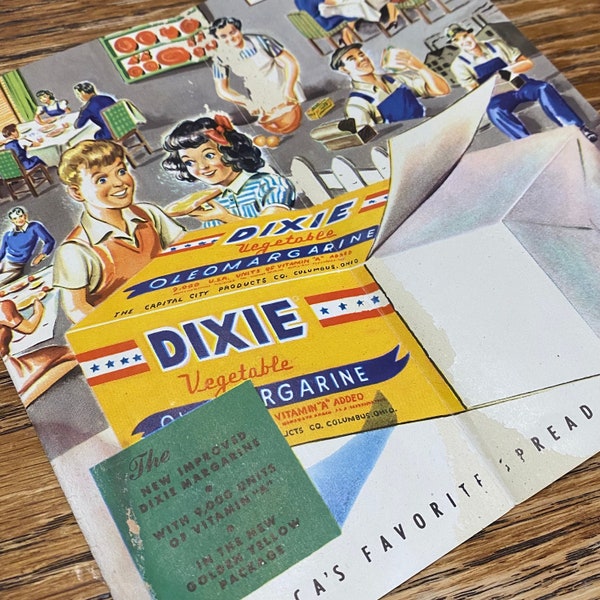 Vintage Dixie Margarine Recipe Pamphlet