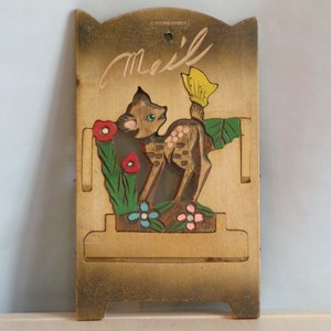 Wooden Deer Mail Holder. Vintage Cuteness. Sale image 2