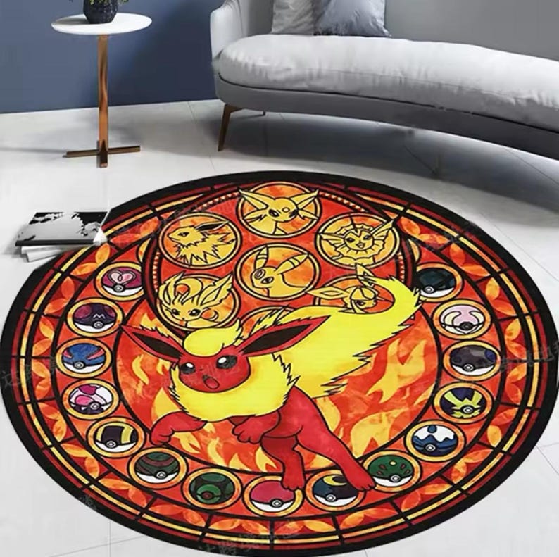60cm Eevee Eeveelution Carpet Bathroom Non-slip Umbreon Vaporeon ...
