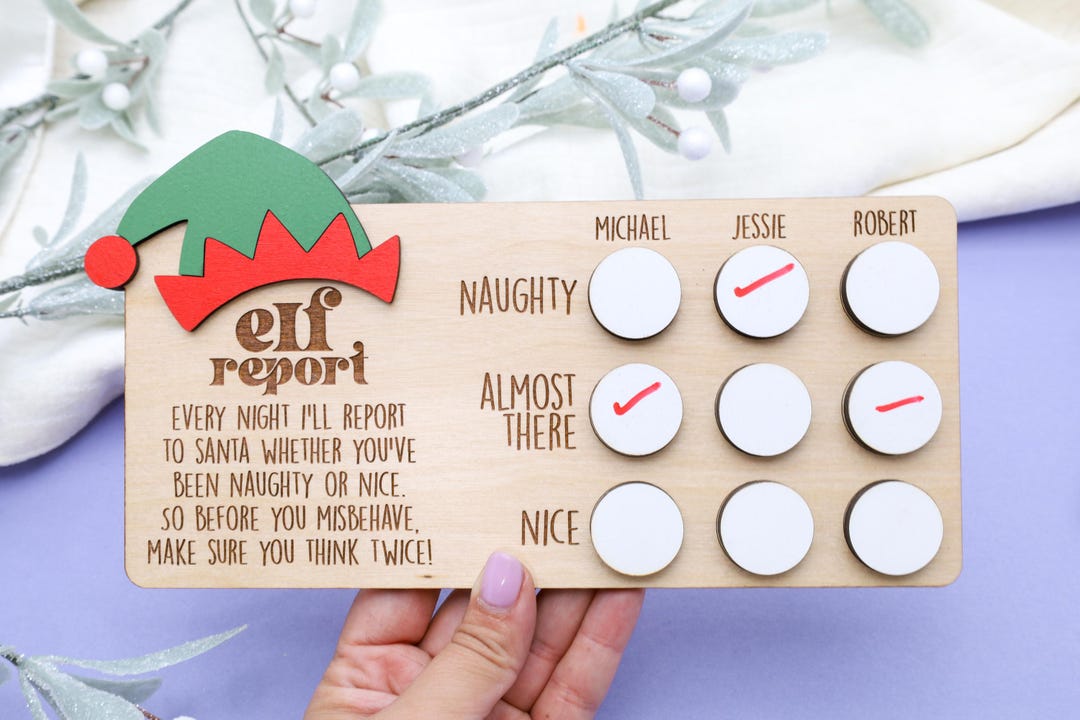 Elf Report Card for Kids, Customizable Santa Behavior Chart, Fun ...