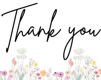 Thank You Card Template - Etsy