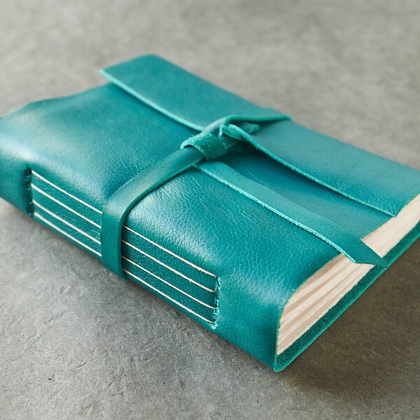 Teal Leather Journal or Sketchbook