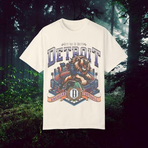 Detroit Football Graphic T-Shirt, Unisex Tee, Vintage Style Shirt, Sports Fan Apparel, Game Day Clothing