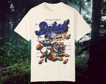 Camiseta gráfica de béisbol de Detroit: estilo vintage, colores cómodos