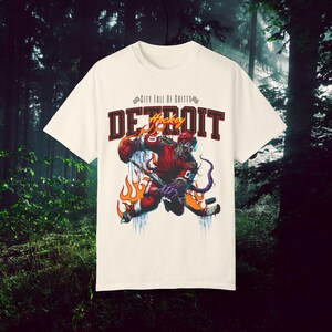 Detroit Hockey Graphic Tee, Unisex T-shirt for Sports Fans, Vintage Style Shirt, Gift for Hockey Lovers, Detroit Shirt, Hockey Fan Apparel,