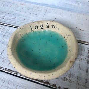 made to order- Personalized - name bowl - medication Dish- Ring Holder- food prep- salt cellar- votive candles- trinkets- pills- small favor