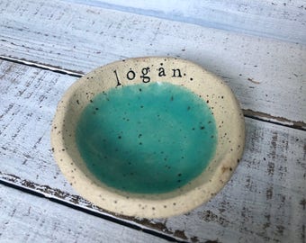 made to order- Personalized - name bowl - medication Dish- Ring Holder- food prep- salt cellar- votive candles- trinkets- pills- small favor