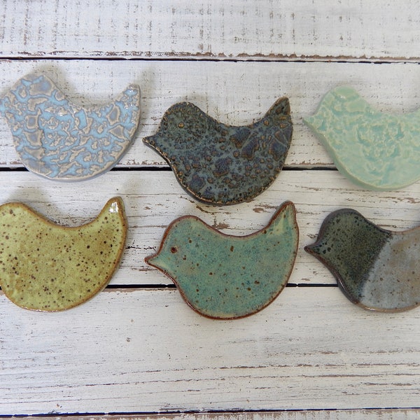 made to order- Assorted Ceramic Birds - Wedding favors - Shower - Coffee Spoon Rests - Ring Holder- Trinket dish- Tea Bags- hostess gift