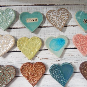 Assorted Ceramic Hearts Wedding favors Shower Coffee Spoon Rests Ring Holder Trinket dish Tea Bags valentines day teachers gift image 4