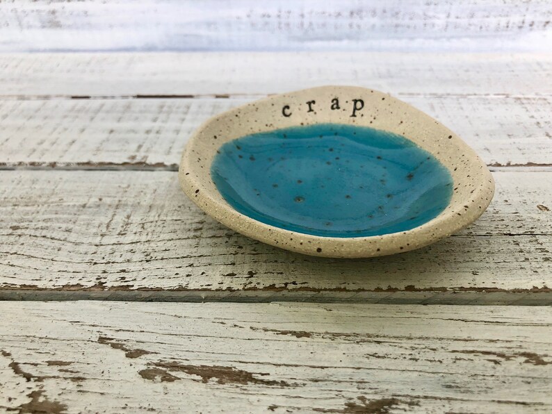 Jewelry Dish- Ring Holder- food prep- salt cellar- candle dish- trinkets Crap- Funny dish bowl- small bowl- trinkets candle bowl