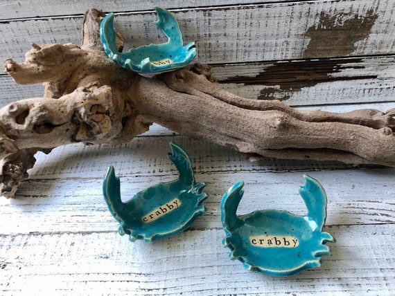 Ceramic Crab Coffee Spoon Rest Tea Bag Rest Candle Holder Ring