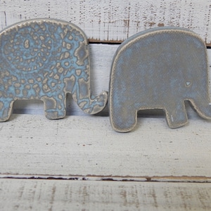 Made to order - Elephants- Coffee Spoon Rests - Elephant Favors - trinket dishes - Tea bag- Ring Holders- wedding favors- shower- grey  gift
