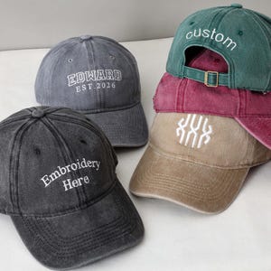 Cappellino da baseball personalizzato con ricamo, cappellino con testo/logo personalizzato, cappellino da camionista unisex vintage retrò