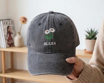 Personalized Text Hat, Custom Logo Embroidered Hat, Retro Baseball Hat, Vintage Style Trucker Hat,  Fathers Day Gift, Unisex Baseball Hat.