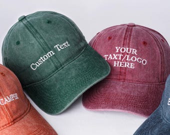Personalisierter Text Hut, Benutzerdefiniertes Logo Gestickter Hut, Retro Baseballhut, Fernlastwagenhut im Vintage-Stil, Vatertagsgeschenk, Unisex-Baseballhut.