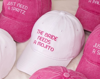 Custom Embroidered The Party Hats,Personalized Bachelorette Hat,Bridal Party Hats,Bridal Shower Gift,Bridesmaid Gifts,Girl Trip Gift for her