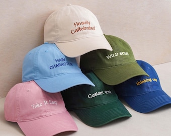 Custom Text Embroidered Hat, Personalized Baseball Hat, Gift for family and groups