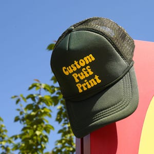 Custom 3D PUFF Print Trucker Hat, Personalized Foam Hat, Unisex Mesh Trucker Hat, Party Trucker Hats, Baseball Cap, High Crown Hat