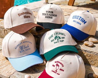 Spersonalizowana haftowana czapka typu trucker w stylu vintage, czapka baseballowa z niestandardowym tekstem, czapka na wieczór panieński