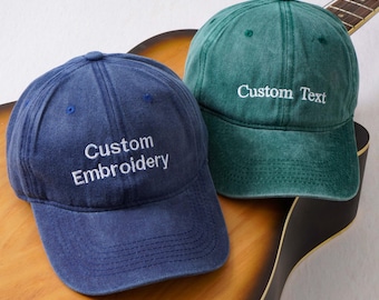 Czapka z haftowanym tekstem, vintage unisexowa czapka baseballowa, czapka trucker z logo