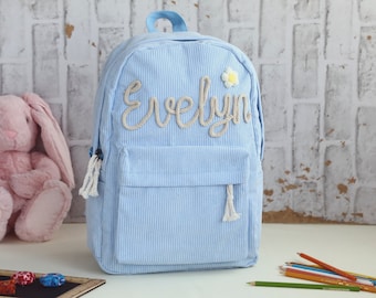 Kindergarten backpack,Personalized Kids Corduroy Backpack,Toddler Backpack,Kids School Bag,Monogram Toddler Backpacks,First Day of School