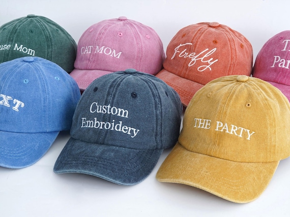 Custom Embroidered Baseball Hat,Personalized Text / Logo Hat,Vintage Retro Unisex Trucker Cap