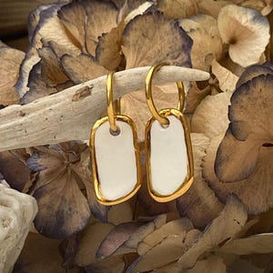 MARIAGE Boucles d’oreilles in porcellana et or