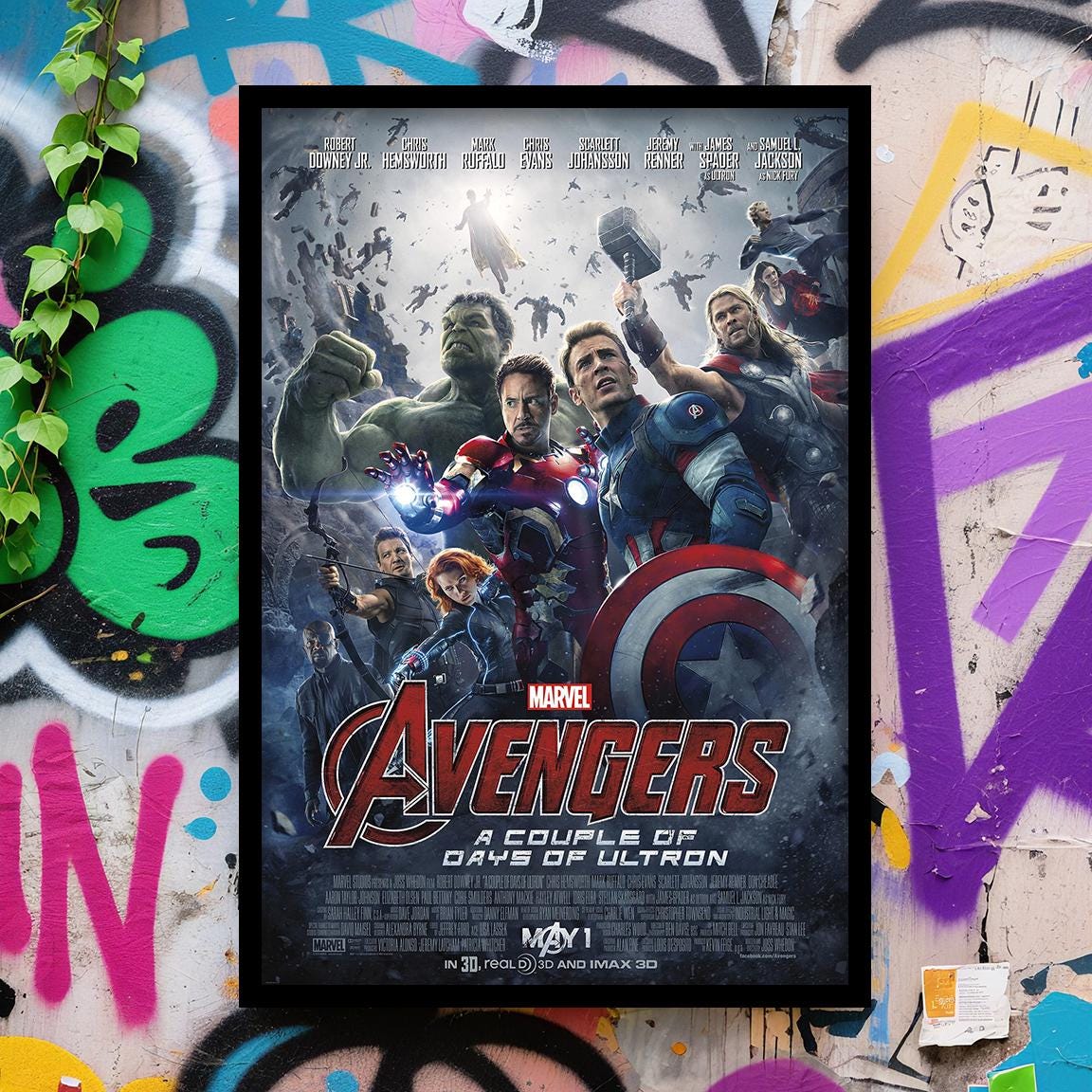 Discover 2015 Marvel Avengers Age of Ultron Poster Iron Man Captain America Wall Art Vintage Movie Poster