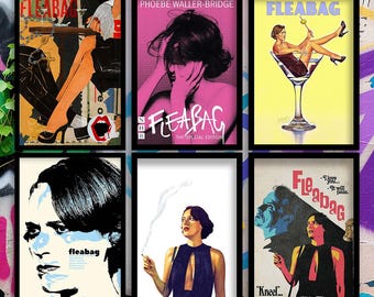Fleabag Poster, Fleabag Classic Movie Posters, Wall Art, Classic Movie Posters, Film Fan Collectibles