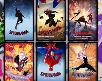 Spider-Man Into The Spider-Verse Movie Poster, Wall Art, Classic Movie Posters, Film Fan Collectibles