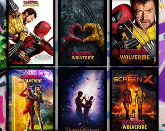 Deadpool Wolverine Movie Poster, Classic Movie Posters, Wall Art, Classic Movie Posters, Film Fan Collectibles