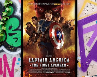Locandina del film Captain America: Il primo Vendicatore (2011), decorazione da parete, locandine di film classici, oggetti da collezione per appassionati di cinema.