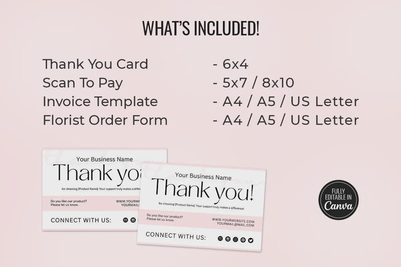 Printable Florist Order Form Canva Template Personalized Flower ...
