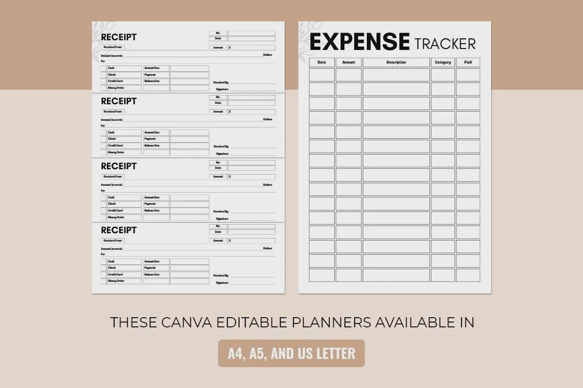 Editable Invoice Template Suite, Small Business Order Form, Receipt ...