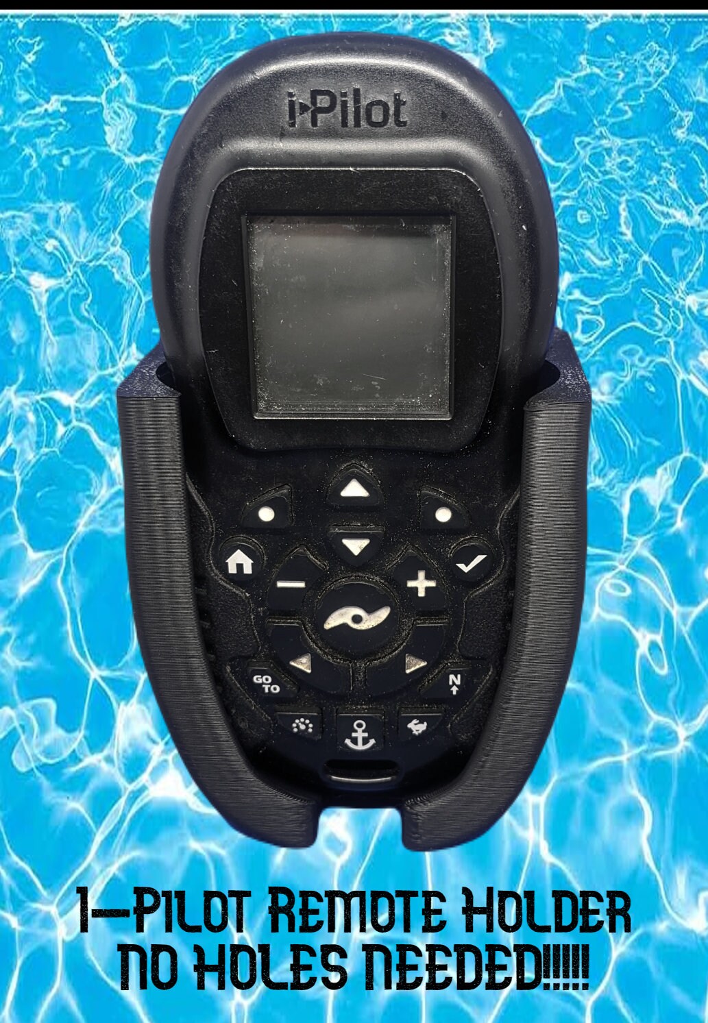 thumbnail interactive-video image 1 of BLACK Minn Kota Ipilot Remote Controller Holder Mount – 3D Printed In USA 1 of 6