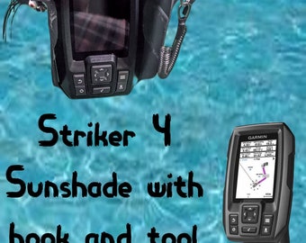 Parasol Garmin Striker 4 con gancho portaherramientas / visera solar / protección contra salpicaduras