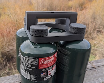 1 lb Propane Bottle 4 Pack Carrier/Tote/caps camping, heating, grilling propane not included