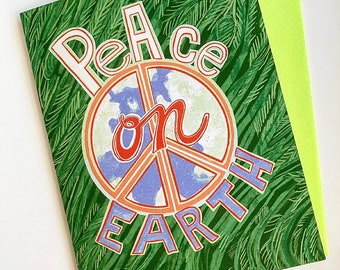 NEW Hand-Drawn "Peace on Earth" Holiday Card