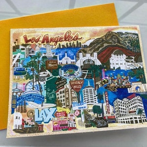 NEW Hand-Drawn Los Angeles, California Card