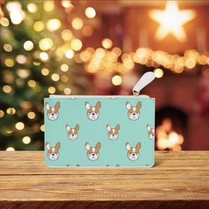 Frenchi Mini Clutch Bag, French Bulldog Coin Purse, Cute Dog Lovers Gift, Small Pouch, Zipper Wallet, Animal Print Accessories, Dog Mom