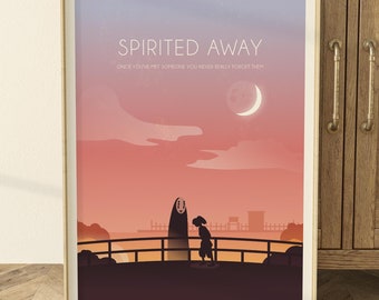 Spirited Away Illustration Print – Asian Film, Anime Wall Art (Digital Download)