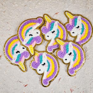 Unicorn Chenille Embroidered Patch, Sew-On Cute Colorful Applique, Patch for Jackets, Hats, T-Shirts, DIY Clothing Accessories